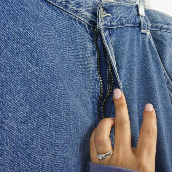 Levi's Premium Dad Utility Jeans Plus Sz 34 Golly Gee Wash Blue Premium Denim - Picture 5 of 16